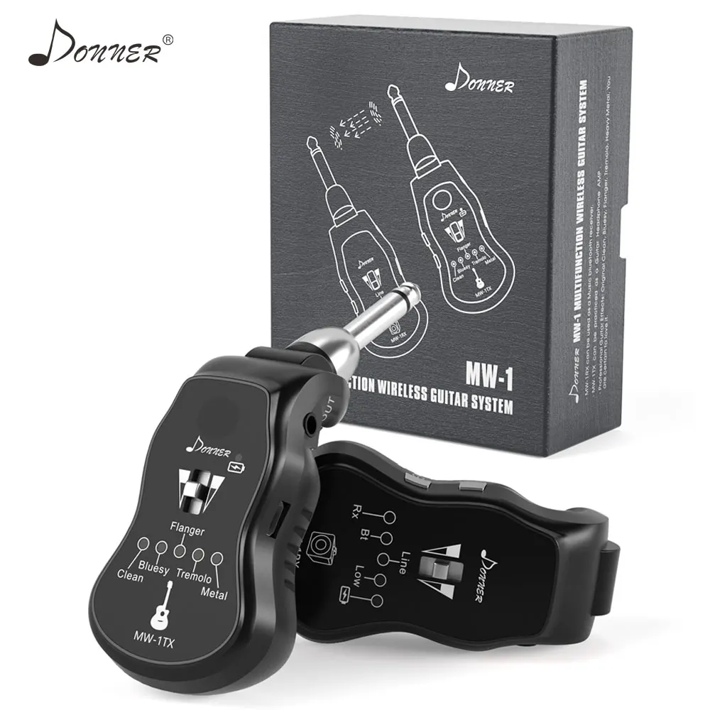 Donner Multifunction UHF Wireless Guitar System Audio Digital Transmitter Receiver Electric Guitar System 5 Effects 10 Channels
Donner Multifunction UHF Wireless Guitar System Audio Digital Transmitter Receiver Electric Guitar System 5 Effects 10 Channels