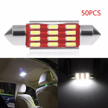 HNGCHOIGE 1/50PCS 4014 12SMD C5W LED Canbus Festoon Dome Lamp Car License Plate Light Auto Bulbs Car Ligths-m30
HNGCHOIGE 1/50PCS 4014 12SMD C5W LED Canbus Festoon Dome Lamp Car License Plate Light Auto Bulbs Car Ligths-m30