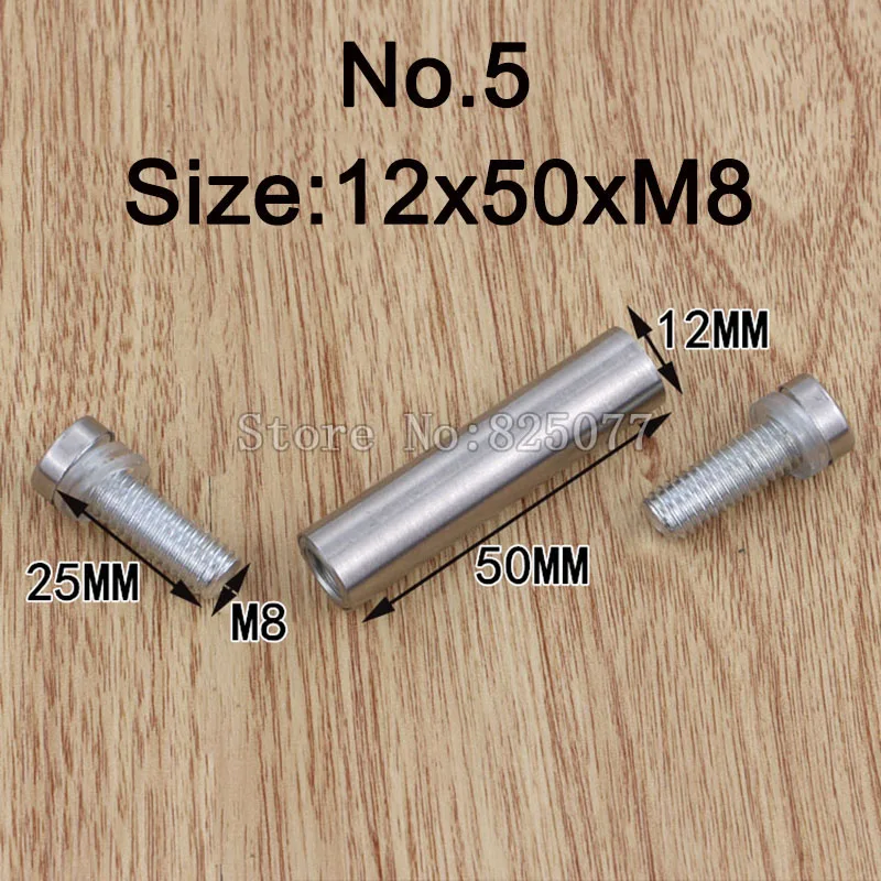 DHL Diameter 12x50mm 200PCS Stainless Steel Double Head Hollow Screw Acrylic Billboard Advertisement Fixing Screw KF996
DHL Diameter 12x50mm 200PCS Stainless Steel Double Head Hollow Screw Acrylic Billboard Advertisement Fixing Screw KF996