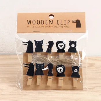 10 Pcs/Lot Crocodile Black Animal Series Wooden Clip Photo paper Clothespin Craft Clips Party Decoration Clip with Hemp Rope
10 Pcs/Lot Crocodile Black Animal Series Wooden Clip Photo paper Clothespin Craft Clips Party Decoration Clip with Hemp Rope
