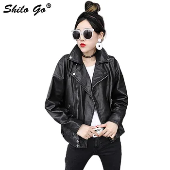 Leather Jacket Womens Spring Fashion sheepskin genuine leather coat lapel collar Casual loose black locomotive jacket
Leather Jacket Womens Spring Fashion sheepskin genuine leather coat lapel collar Casual loose black locomotive jacket
