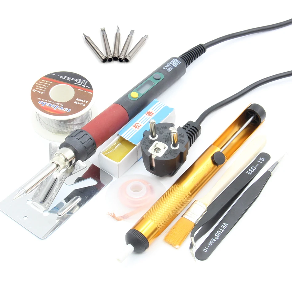 CXG DS90S EU Plug High Quality 220V 90W electric Soldering Iron heating welding iron station LCD display C9 sting tip nozzle 
CXG DS90S EU Plug High Quality 220V 90W electric Soldering Iron heating welding iron station LCD display C9 sting tip nozzle