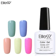 Elite99 Macaron couleurs Vernis à ongles Vernis Semi Permanent Gel UV 10 ml Vernis Base supérieure Art des ongles manucure Gel laque(China)
