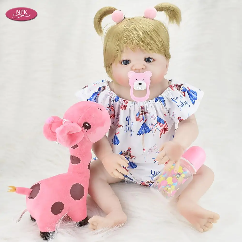 NPK Full Silicone Reborn Baby Dolls Alive Lifelike Princess Bathe Toys For Girls 55CM Vinyl Bebe Realistic Toddler Babies Dolls
NPK Full Silicone Reborn Baby Dolls Alive Lifelike Princess Bathe Toys For Girls 55CM Vinyl Bebe Realistic Toddler Babies Dolls