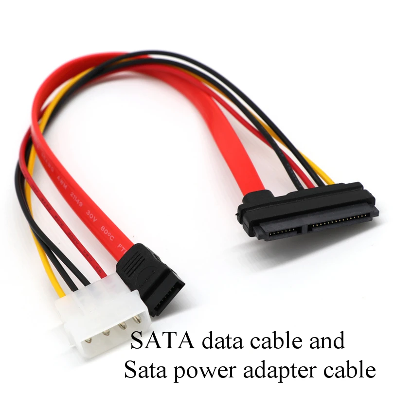 0.3M SATA Combo 15 Pin Power and 7 Pin Data Cable 4 Pin Molex to Serial ATA Lea Hot sales S30
0.3M SATA Combo 15 Pin Power and 7 Pin Data Cable 4 Pin Molex to Serial ATA Lea Hot sales S30