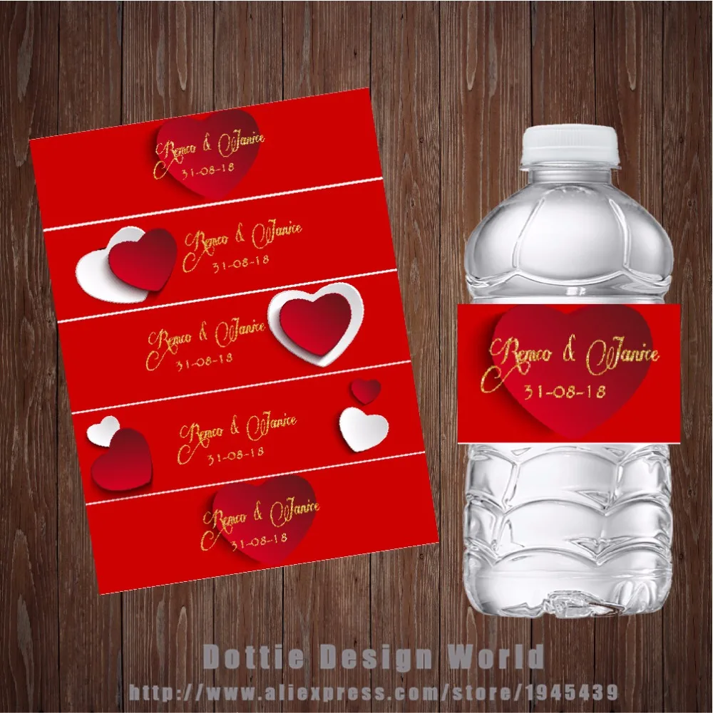 20 pcs/lot Custom Red Heart Water Bottle Labels Candy Bar wrapper Wedding Bridal shower Birthday Hen Party decoration Favor gift
20 pcs/lot Custom Red Heart Water Bottle Labels Candy Bar wrapper Wedding Bridal shower Birthday Hen Party decoration Favor gift