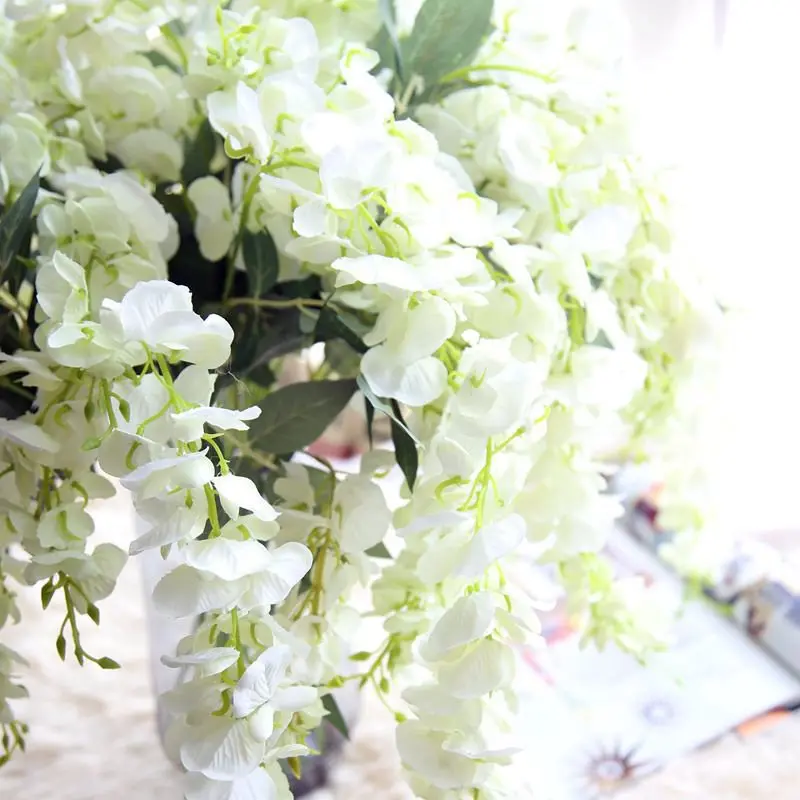 30pcs/lot Artificial Wisteria Violet flower branches Pea Blossom home party decor wedding decoration fake flowers wreath plant
30pcs/lot Artificial Wisteria Violet flower branches Pea Blossom home party decor wedding decoration fake flowers wreath plant