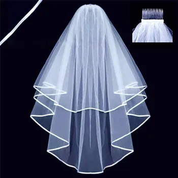 MissRDress White Short Bridal Veil With Comb Two Layers Wedding Veil Ivory Tulle Lace Veils For Wedding Accessories JKm26
MissRDress White Short Bridal Veil With Comb Two Layers Wedding Veil Ivory Tulle Lace Veils For Wedding Accessories JKm26