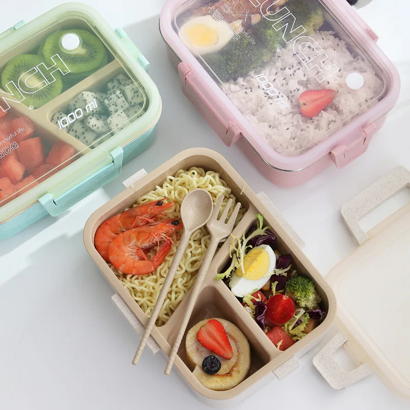 with Tableware Portable Microwave Lunch Box Leakproof Food Bento Box Health Env-protection Wheat Straw Stainless Steel
with Tableware Portable Microwave Lunch Box Leakproof Food Bento Box Health Env-protection Wheat Straw Stainless Steel