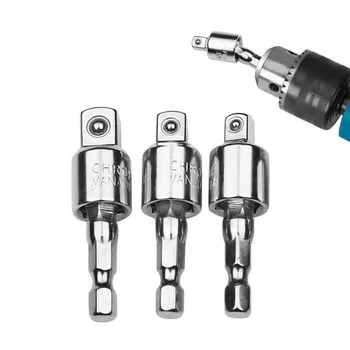 360 Degree Electric Wrench Hex Handle Square Head Sleeve Conversion Tool Parts Connecting Rod Power Drill Accessories Set Chuck
360 Degree Electric Wrench Hex Handle Square Head Sleeve Conversion Tool Parts Connecting Rod Power Drill Accessories Set Chuck