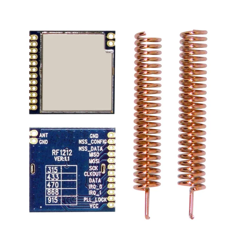 2pcs RF1212+Antenna | Ultra-Low-Power Low Cost FSK Wireless Transmitter Receiver SX1212 433mhz RF Module
2pcs RF1212+Antenna | Ultra-Low-Power Low Cost FSK Wireless Transmitter Receiver SX1212 433mhz RF Module