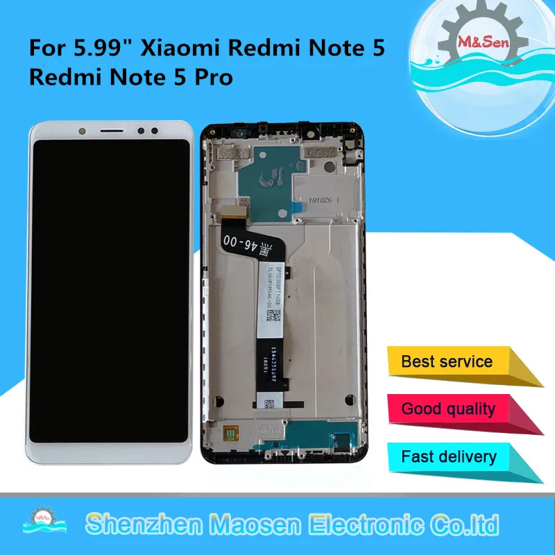 Оригинальный ЖК экран M & Sen 5 99 дюйма для Xiaomi Redmi Note Pro с рамкой и сенсорной панелью
