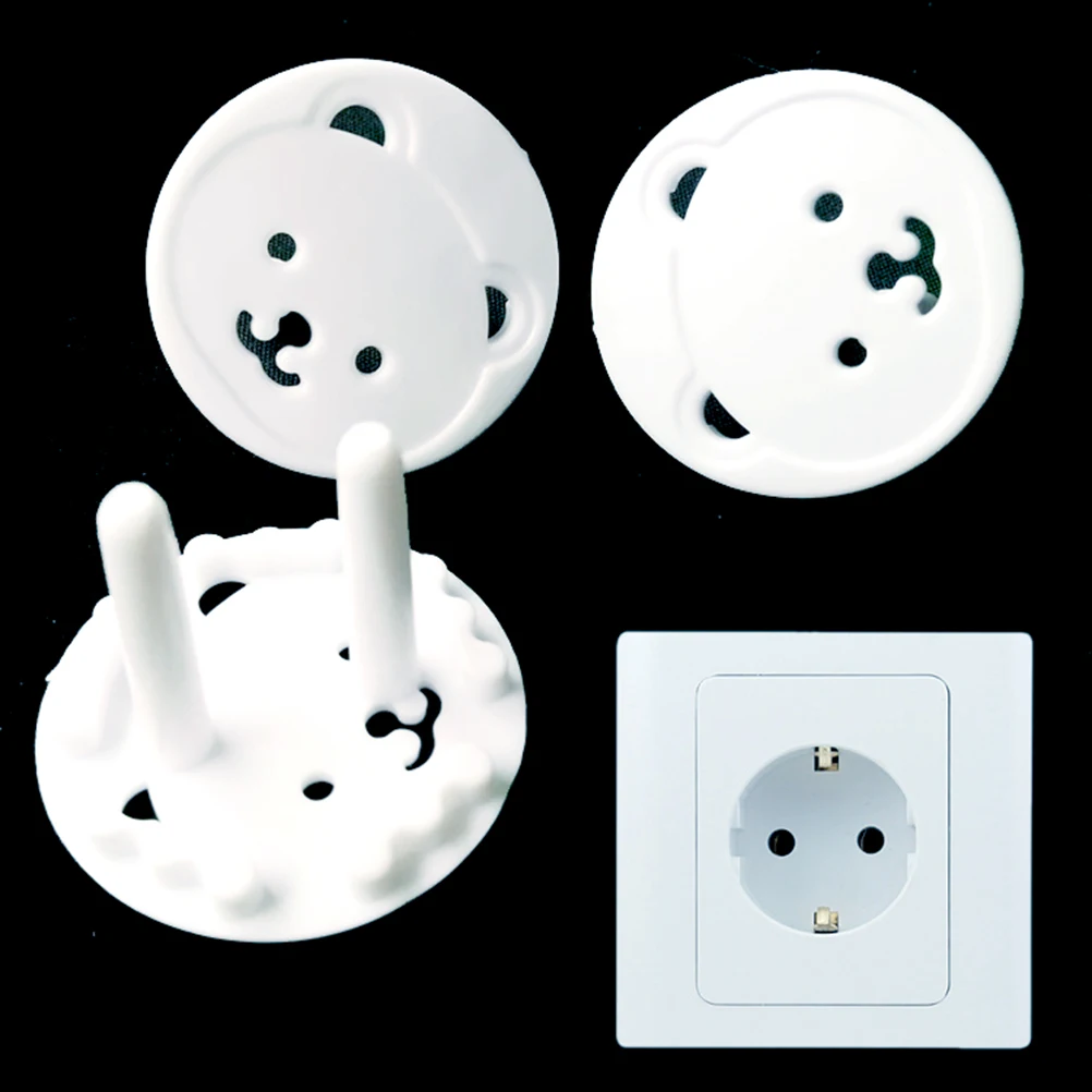10Pcs/lot White Children Electrical Safety Protective Socket Cover Cap Cartoon Bear Two Phase Baby Security Product
10Pcs/lot White Children Electrical Safety Protective Socket Cover Cap Cartoon Bear Two Phase Baby Security Product