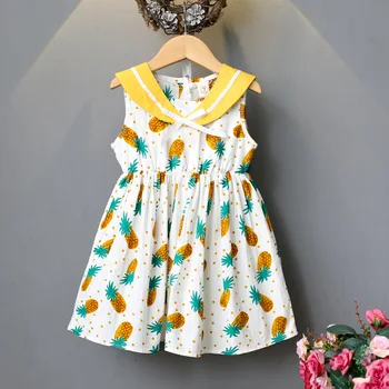 Summer girls dress baby dress kids casual dress Children designer vestidos pineapple print peter pan collar 2 to 9 yrs
Summer girls dress baby dress kids casual dress Children designer vestidos pineapple print peter pan collar 2 to 9 yrs