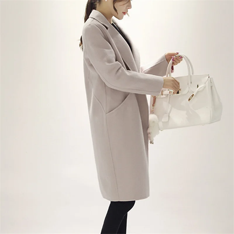 Fashion Women Woolen Coat 2019 Autumn Winter Medium Length Queen gas field Korean Simple Slimming Straight Woolen Outwear
Fashion Women Woolen Coat 2019 Autumn Winter Medium Length Queen gas field Korean Simple Slimming Straight Woolen Outwear