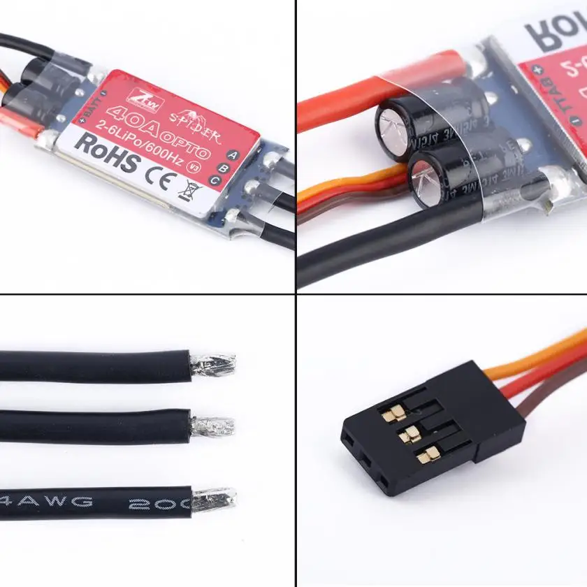 New Part For Rc Drone ZTW Brushless Spider OTPO 40A ESC Speed Controller for Multi-Rotor Helicopter Drone Parts t227
New Part For Rc Drone ZTW Brushless Spider OTPO 40A ESC Speed Controller for Multi-Rotor Helicopter Drone Parts t227