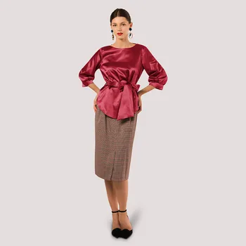 Round Neck Design Blouse Solid Bow Uneven Half Sleeve Shirt Women Tops Casual Tunic Tunique Femme*
Round Neck Design Blouse Solid Bow Uneven Half Sleeve Shirt Women Tops Casual Tunic Tunique Femme*