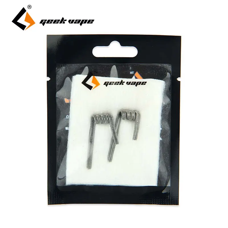 Original GeekVape Prebuilt Staple Staggered Fused Clapton Coil 0.2 ohm Clapton Coil for Electronic cigarette DIY Accessories
Original GeekVape Prebuilt Staple Staggered Fused Clapton Coil 0.2 ohm Clapton Coil for Electronic cigarette DIY Accessories