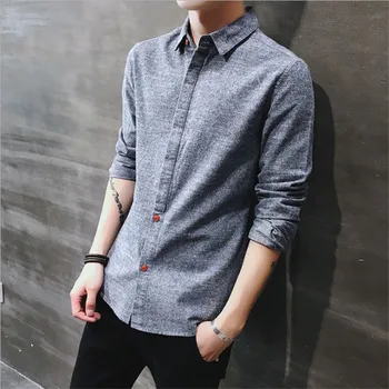Male Shirts Cotton Autumn New Arrive Solid Streetwear Mens Shirts Casual Slim Fit Mens Shirts Long Sleeve High Quality Shirt
Male Shirts Cotton Autumn New Arrive Solid Streetwear Mens Shirts Casual Slim Fit Mens Shirts Long Sleeve High Quality Shirt