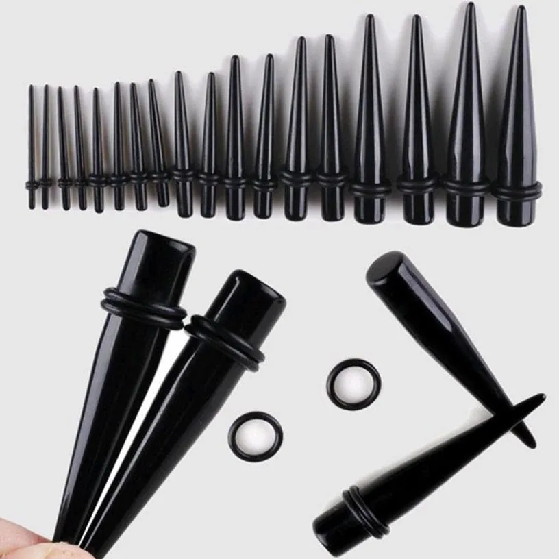 2Pcs 000G-14G Black Acrylic Ear Expander Piercing Taper & Plugs Tunnel Kit Stretcher Gauges Body Jewelry 1.6-10mm
2Pcs 000G-14G Black Acrylic Ear Expander Piercing Taper & Plugs Tunnel Kit Stretcher Gauges Body Jewelry 1.6-10mm