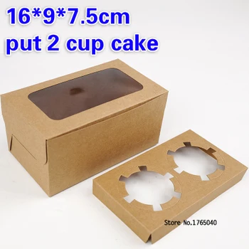 2 holder 16*9*7.5CM Brown Muffin packaging 2 cupcake Kraft paper pastry packaging boxes100 pieces/lot
2 holder 16*9*7.5CM Brown Muffin packaging 2 cupcake Kraft paper pastry packaging boxes100 pieces/lot