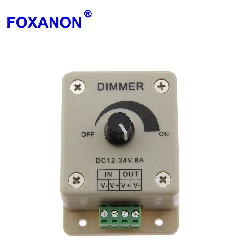 12V 24V DC 8A Single Color LED Dimmer Switch Brightness Adjustable Controller For Led Lamp 5050 3528 2835 5630 strip light
12V 24V DC 8A Single Color LED Dimmer Switch Brightness Adjustable Controller For Led Lamp 5050 3528 2835 5630 strip light