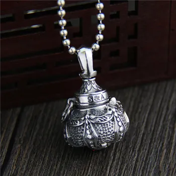 C&R Real 925 Sterling Silver pendant Necklace Buddhistic Dan furnace Pendant can opened Small Bottle Thai Silver Fine Jewelry
C&R Real 925 Sterling Silver pendant Necklace Buddhistic Dan furnace Pendant can opened Small Bottle Thai Silver Fine Jewelry