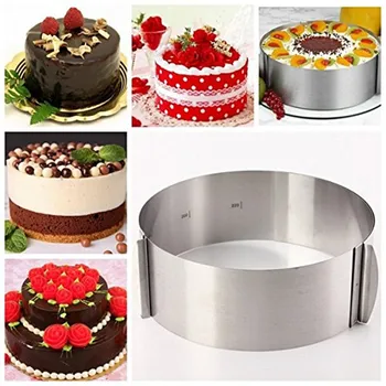 16-30cm Retractable Stainless Steel Circle Mousse Ring Baking Tool Set Cake Mould Mold Adjustable Bakeware Kitchen Accessories
16-30cm Retractable Stainless Steel Circle Mousse Ring Baking Tool Set Cake Mould Mold Adjustable Bakeware Kitchen Accessories