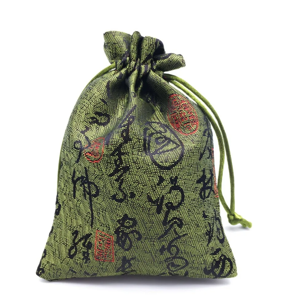 50Pcs/Lot 10 * 14cm Chinese National style color pure flax drawstring cloth bag Jewelry pouch Print Christmas Gift Bags B-066 | Украшения и