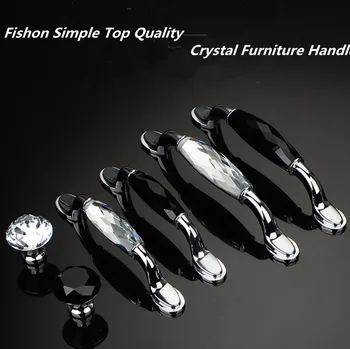 96 128mm fashion luxury clear black crystal kitchen cabinet wine cabinet handle silver drawer tv cabinet bathroom cabinet knob
96 128mm fashion luxury clear black crystal kitchen cabinet wine cabinet handle silver drawer tv cabinet bathroom cabinet knob