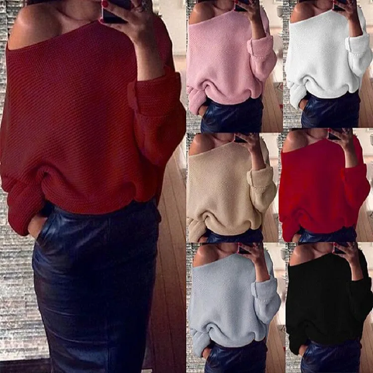 Autumn And Winter Sweater European And American Women's Word Collar Solid Color Pullover Loose Large Size Sweater Sweater Jacket
Autumn And Winter Sweater European And American Women's Word Collar Solid Color Pullover Loose Large Size Sweater Sweater Jacket