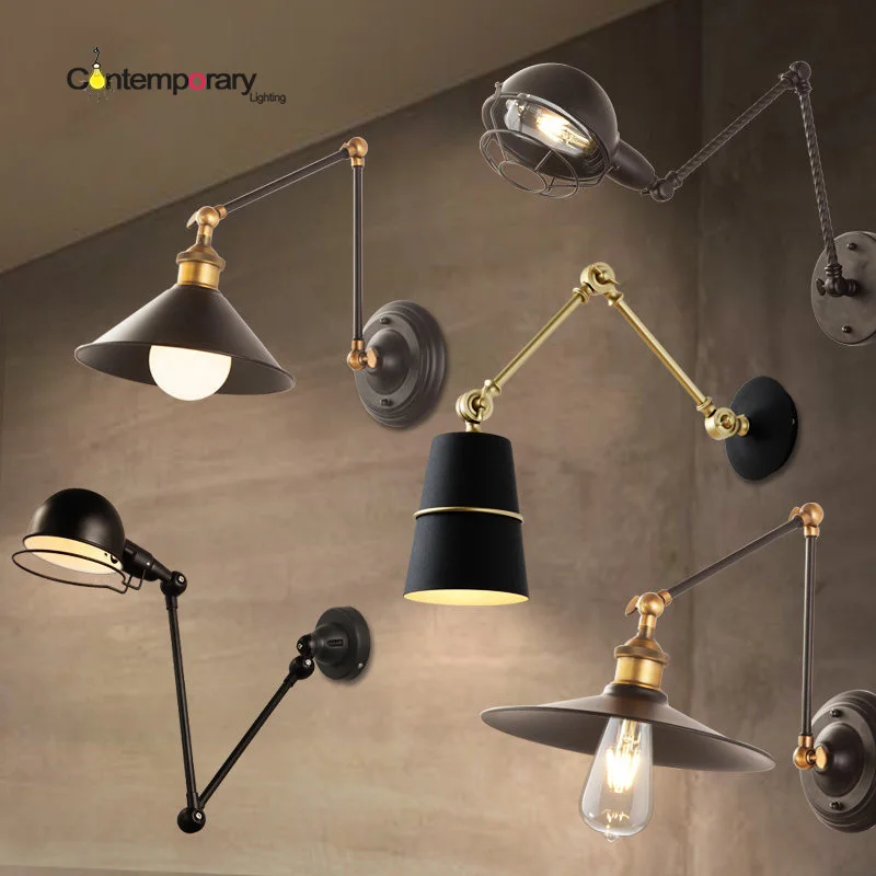 E27 Vintage Industrial Wall Lamp Loft Creative Swing Arm Sconce Balcony Stair Porch Restaurant Bar Bedroom Wall Light Home Light
E27 Vintage Industrial Wall Lamp Loft Creative Swing Arm Sconce Balcony Stair Porch Restaurant Bar Bedroom Wall Light Home Light