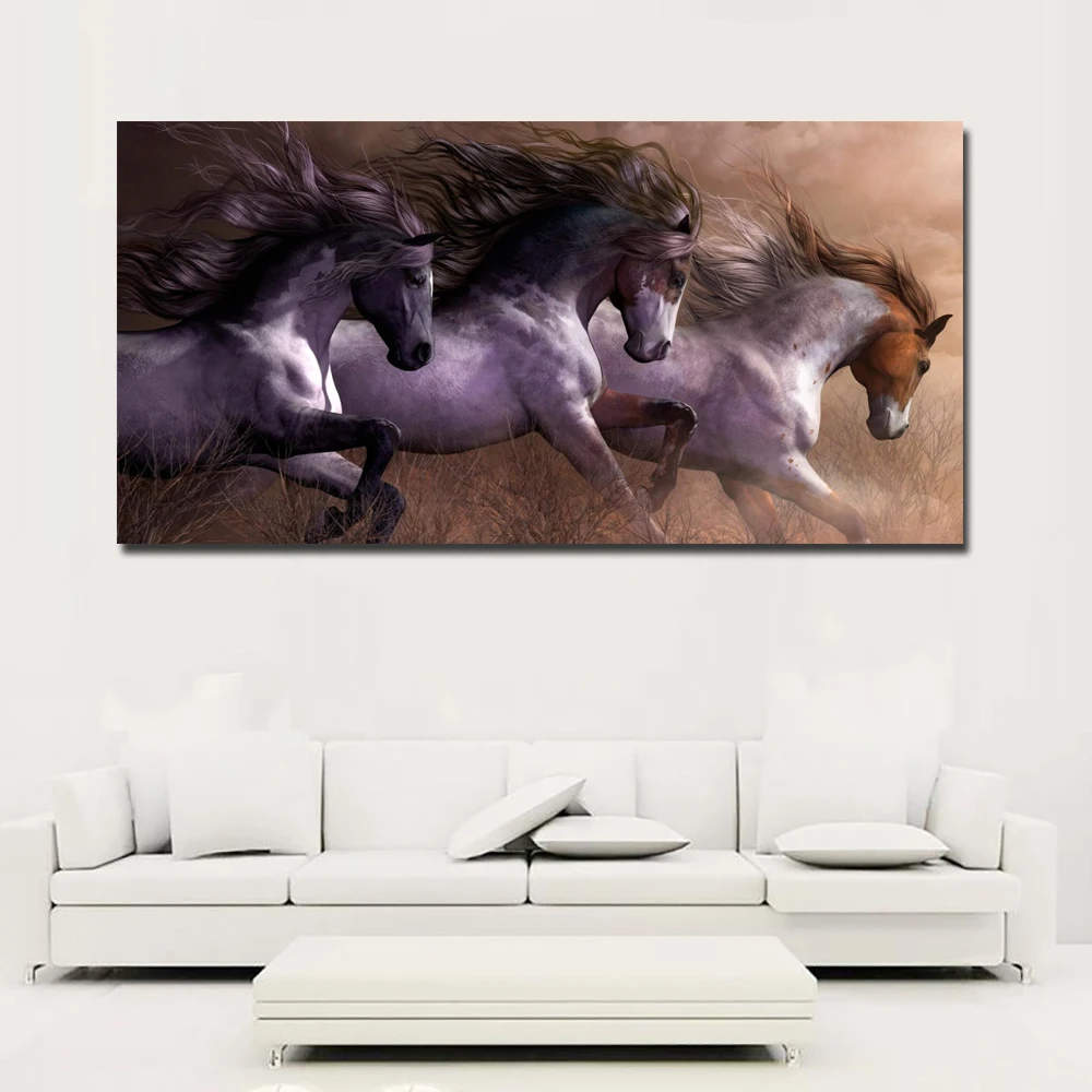 Modern Animal Wall Art Pictures For Living Room Home Decor Canvas Painting The three Running Horse vintage art painting No Frame
Modern Animal Wall Art Pictures For Living Room Home Decor Canvas Painting The three Running Horse vintage art painting No Frame