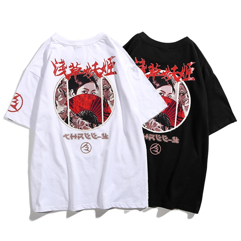 Summer Men JapaneseT Shirt Ukiyo E Geisha Tops 2019 Harajuku Tshirt Streetwear Hip Hop T-Shirt Cotton Short Sleeve Tees L195
Summer Men JapaneseT Shirt Ukiyo E Geisha Tops 2019 Harajuku Tshirt Streetwear Hip Hop T-Shirt Cotton Short Sleeve Tees L195