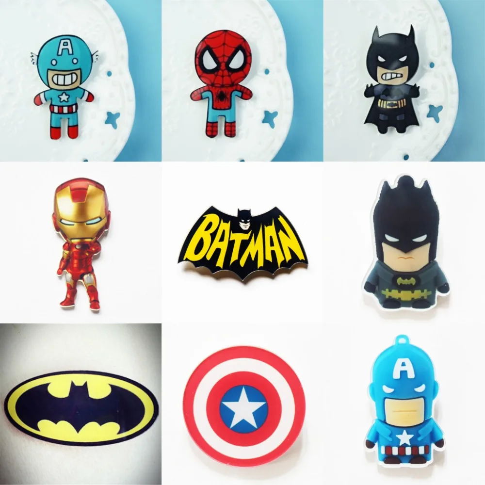 1Pcs Iron man Bat man Spider man cartoon hero Badges for Clothing Acrylic Badges Icons on The Backpack hat Pin Brooch Badge
1Pcs Iron man Bat man Spider man cartoon hero Badges for Clothing Acrylic Badges Icons on The Backpack hat Pin Brooch Badge