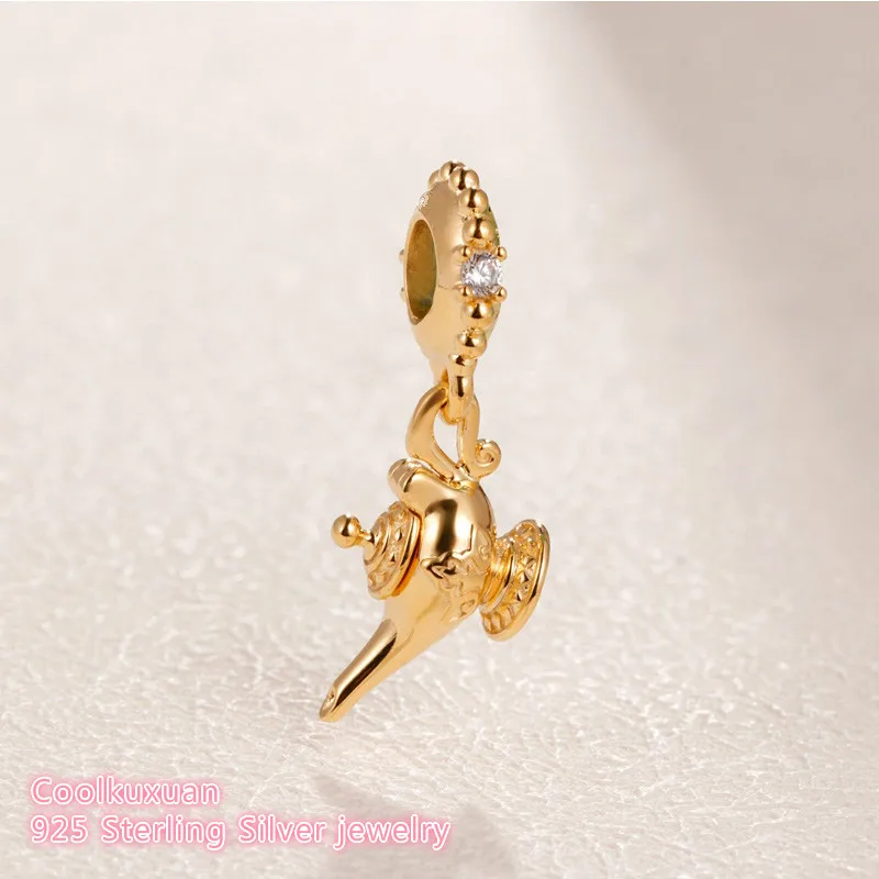 2019 Mother's Day 100% 925 Sterling Silver Magic Lamp Dangle Charm Gold color beads Fits Original Pandora bracelets Jewelry
2019 Mother's Day 100% 925 Sterling Silver Magic Lamp Dangle Charm Gold color beads Fits Original Pandora bracelets Jewelry