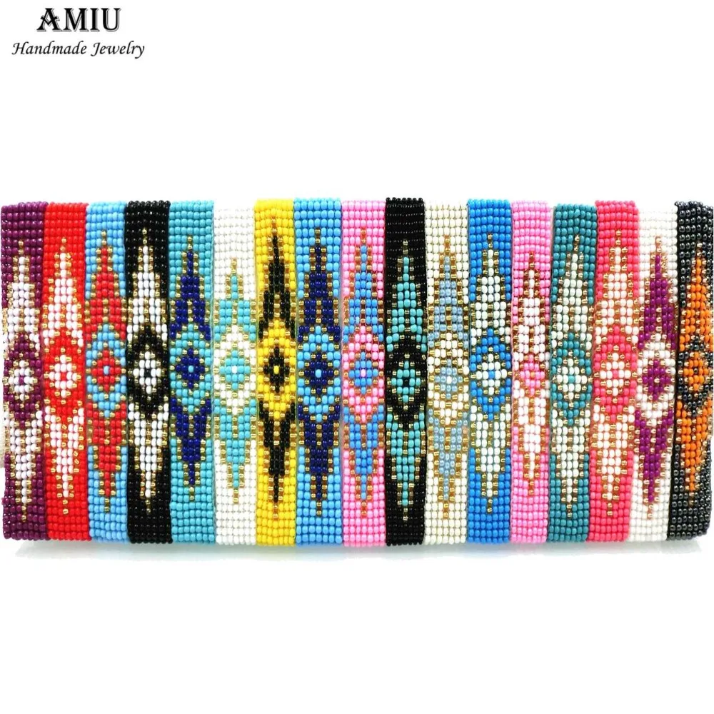 AMIU Handmade Friendship Evil Eye Bracelet Hippy Vintage Seed Beads Rope String Colorful For Women Men Beads For Jewelry Making
AMIU Handmade Friendship Evil Eye Bracelet Hippy Vintage Seed Beads Rope String Colorful For Women Men Beads For Jewelry Making