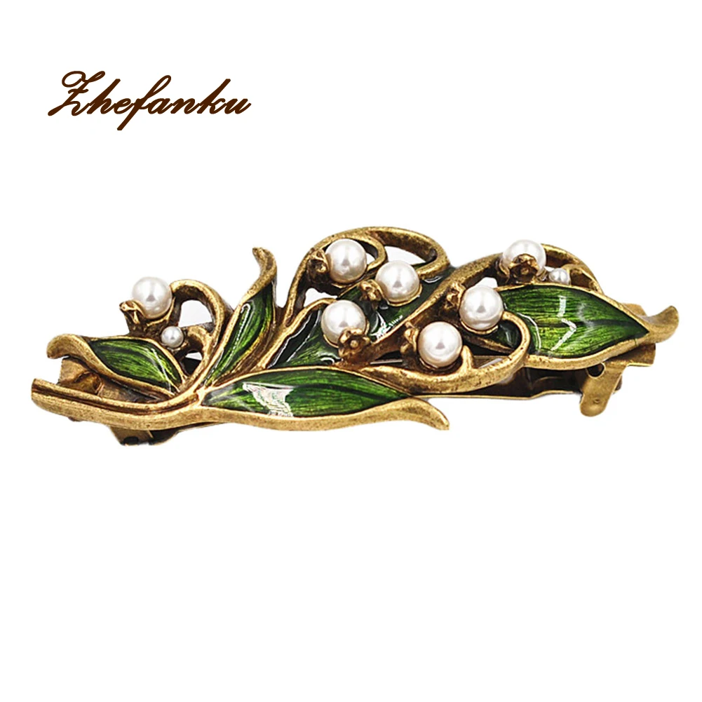 Women's Vintage Hairpins Hair Clip Jewelry Accessories Zinc Alloy Ancient Bronze Plated Enamel Folwer Style And Pearls
Women's Vintage Hairpins Hair Clip Jewelry Accessories Zinc Alloy Ancient Bronze Plated Enamel Folwer Style And Pearls