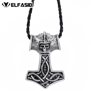 Mens Boys Large Thor's Hammer Skull Knight Mjolnir Pewter Pendant with 24" Necklace Jewelry LP294
Mens Boys Large Thor's Hammer Skull Knight Mjolnir Pewter Pendant with 24" Necklace Jewelry LP294