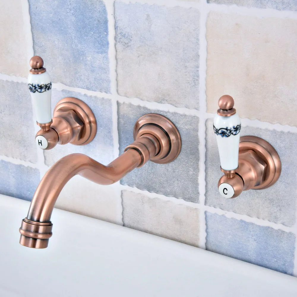 Modern Basin Set 3 hole Antique Red Copper Double Handle Wall Mounted Bathroom Sink Faucet Hot Cold Tap zsf524
Modern Basin Set 3 hole Antique Red Copper Double Handle Wall Mounted Bathroom Sink Faucet Hot Cold Tap zsf524