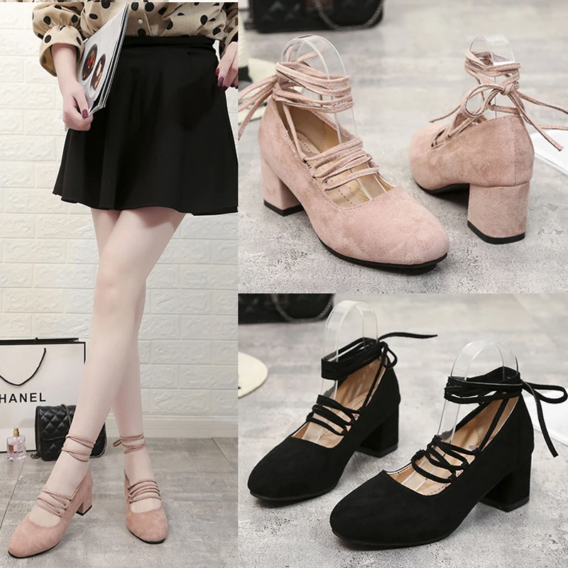 HEE GRAND Women Elegant Lace Up Pumps Round Toe Ankle Strap Mid Heels Shoes Beige Pink Black Female Spring Summer Shoes XWD7722
HEE GRAND Women Elegant Lace Up Pumps Round Toe Ankle Strap Mid Heels Shoes Beige Pink Black Female Spring Summer Shoes XWD7722