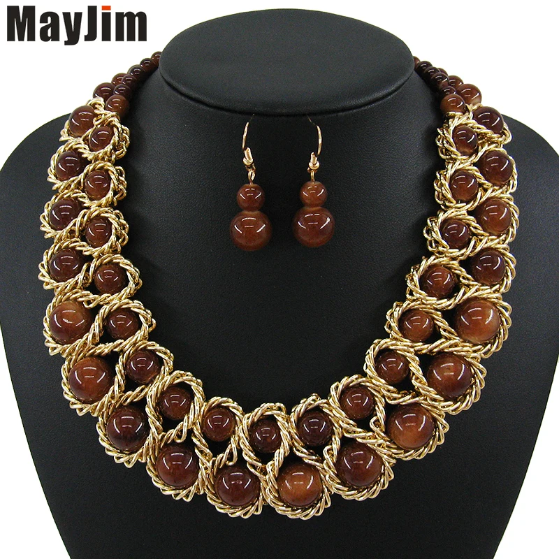 MayJim Statement necklace 2018 fashion jewelry sets Handmade bead gold chain big Pearl dubai jewelry sets Vintage beads Bijoux
MayJim Statement necklace 2018 fashion jewelry sets Handmade bead gold chain big Pearl dubai jewelry sets Vintage beads Bijoux