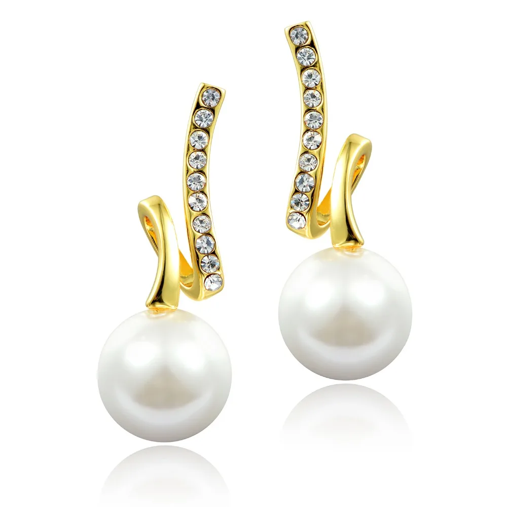 DORMITH round 12mm shell pearl with aaa cubic zirconia drop earrings dangle Earrings 18k gold plated for women jewelry
DORMITH round 12mm shell pearl with aaa cubic zirconia drop earrings dangle Earrings 18k gold plated for women jewelry