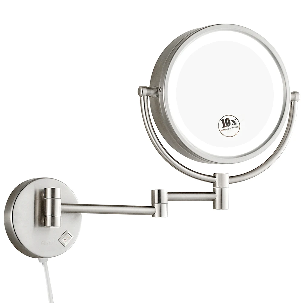 GURUN 7X Magnification/1X Wall Mount 2 Faces Lighted Makeup Mirror with Warm/Cool/Natural LED Lights, Plug in, 2 Extension Arms
GURUN 7X Magnification/1X Wall Mount 2 Faces Lighted Makeup Mirror with Warm/Cool/Natural LED Lights, Plug in, 2 Extension Arms