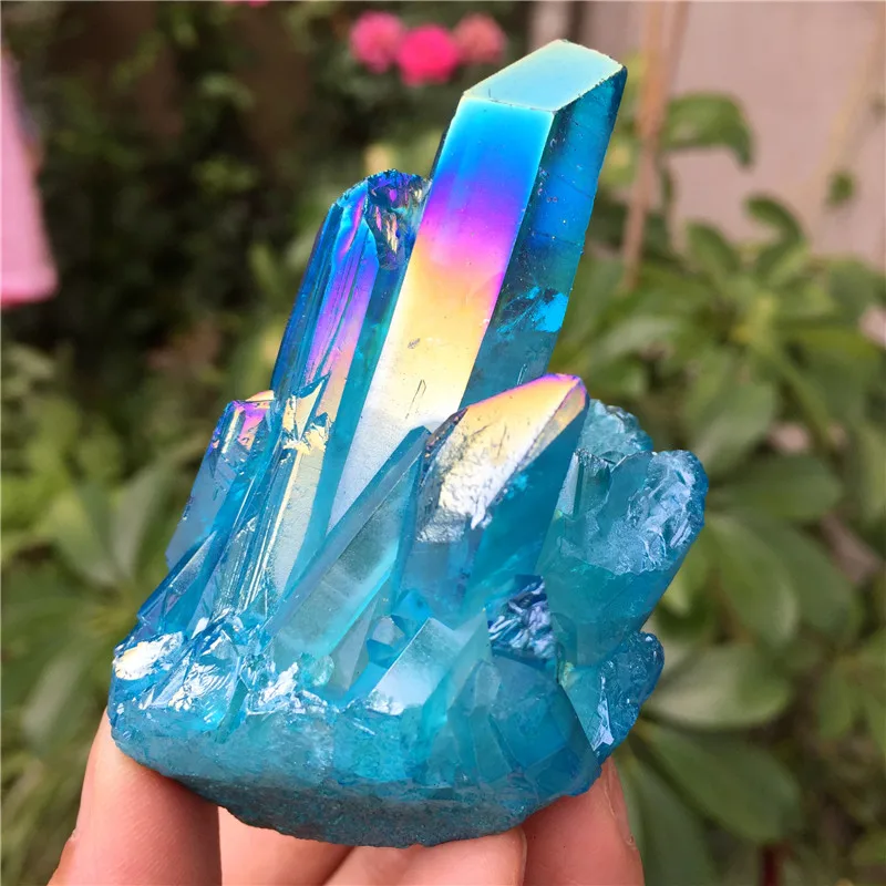 1PC Beautiful Blue Aura Crystal Cluster Angel Aura Titanium Quartz Crystal Stunning Rainbow Specimen Minerals Reiki Healing
1PC Beautiful Blue Aura Crystal Cluster Angel Aura Titanium Quartz Crystal Stunning Rainbow Specimen Minerals Reiki Healing