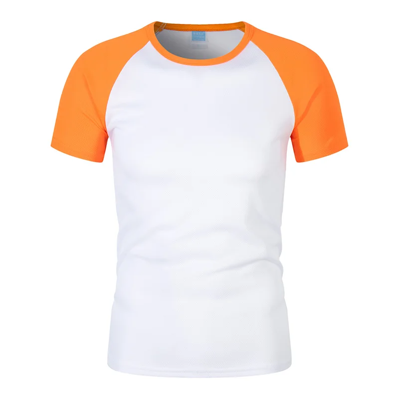 Men T-shirt Round Neck Short Sleeve Quick Dry Polyester Patchwork Style Solid Color No Logo
Men T-shirt Round Neck Short Sleeve Quick Dry Polyester Patchwork Style Solid Color No Logo