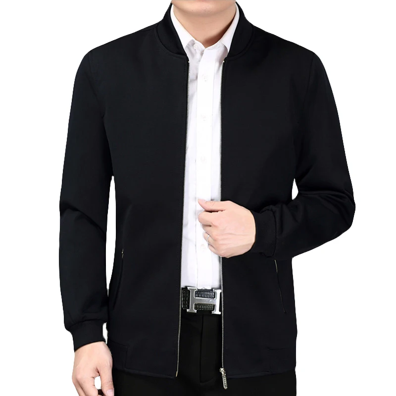Фото Мужская куртка с длинным рукавом осенняя однотонная - купить