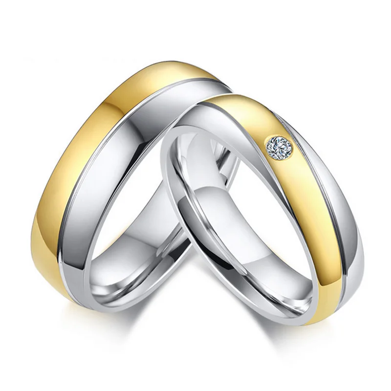 Elegant Wedding Rings for Women and Men Stainless Steel CZ Stone Couple Wedding Band Anniversary Gift Female Male Lover Jewelry
Elegant Wedding Rings for Women and Men Stainless Steel CZ Stone Couple Wedding Band Anniversary Gift Female Male Lover Jewelry