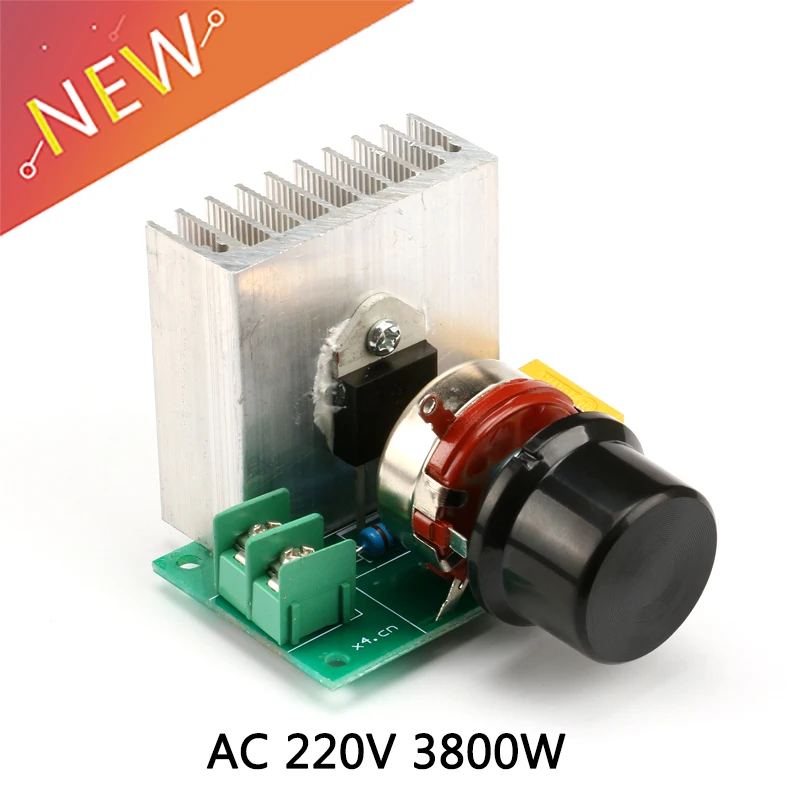 AC 220V 3800W SCR Voltage Regulator Dimming Dimmers Motor Speed Controller Thermostat Electronic Voltage Regulator Module
AC 220V 3800W SCR Voltage Regulator Dimming Dimmers Motor Speed Controller Thermostat Electronic Voltage Regulator Module