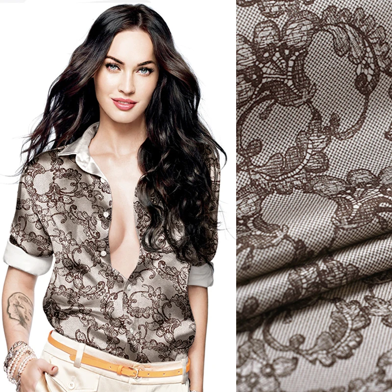 108CM Wide 19MM Print Strech Silk Satin Fabric for Elegant Women's Blouse Dress Clothing Cheongsam E366
108CM Wide 19MM Print Strech Silk Satin Fabric for Elegant Women's Blouse Dress Clothing Cheongsam E366